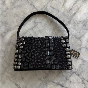 Bijoux Terner | Black Beaded Evening Bag